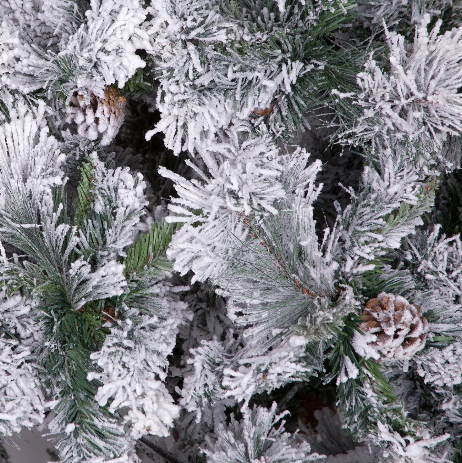 Albero Natale 180 cm innevato pigne Minnesota