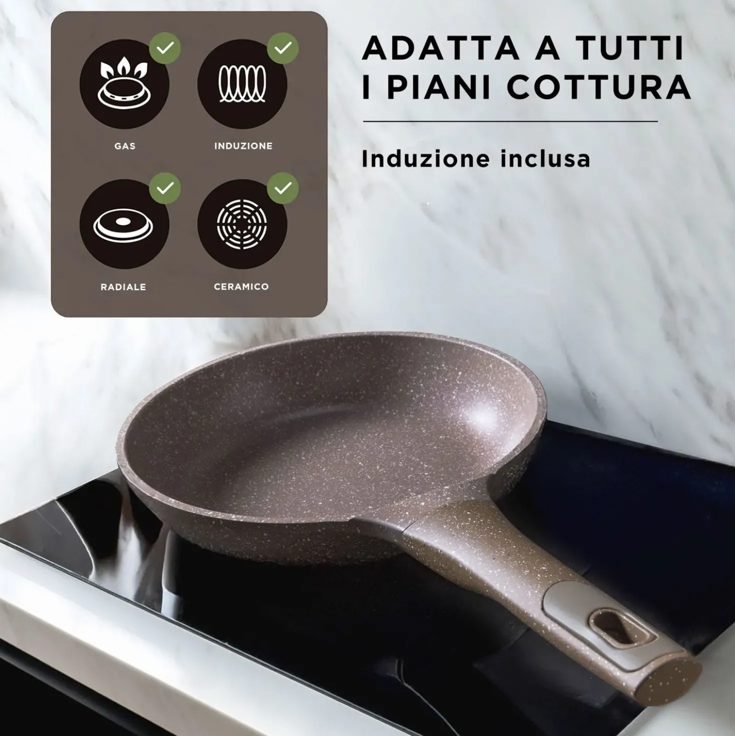 Batteria di pentole antiaderenti 4 pezzi 0 Grassi
