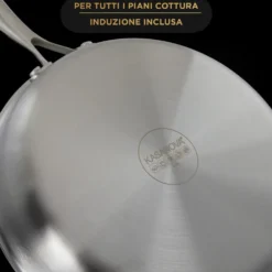 Batteria pentole 8 pezzi Tri ply acciaio - triplo strato