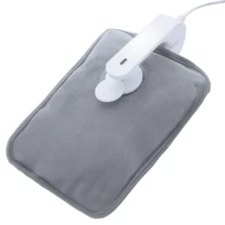 Borsa acqua calda elettrica scritta gialla rossa