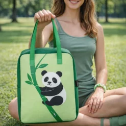 Borsa termica impermeabile panda 11 L verde con manici