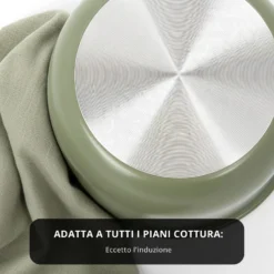Casseruola alta 13 cm Mini Fantasy con coperchio verde