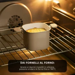 Casseruola alta 13x13 cm Mini Fantasy con coperchio beige