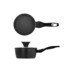 Casseruola antiaderente 16 cm Collection nera con coperchio