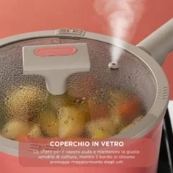 Casseruola 24 cm antiaderente ceramico Koral con coperchio