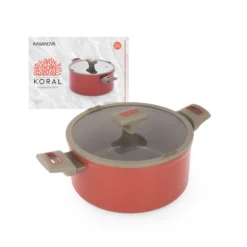 Casseruola 24 cm antiaderente ceramico Koral con coperchio