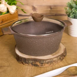 Casseruola 28 cm antiaderente 0 grassi con coperchio