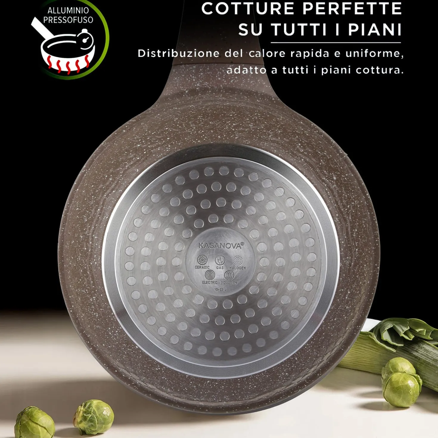 Casseruola 16 cm antiaderente 0 grassi con coperchio
