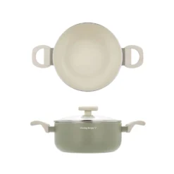Casseruola 24 cm avocado Cooking Therapy con coperchio