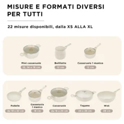 Casseruola 22 cm sabbia Cooking Therapy con coperchio