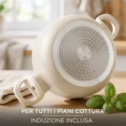 Casseruola 20 cm sabbia Cooking Therapy con coperchio