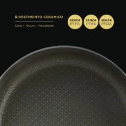 Casseruola 16 cm triplo strato Tri Ply - Gold con coperchio