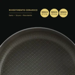 Casseruola 20 cm triplo strato Tri Ply - Gold con coperchio