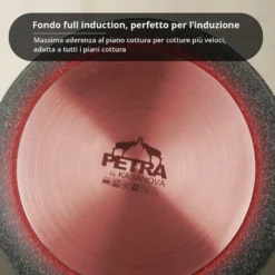 Casseruola induzione 18 cm con coperchio New Petra Dark