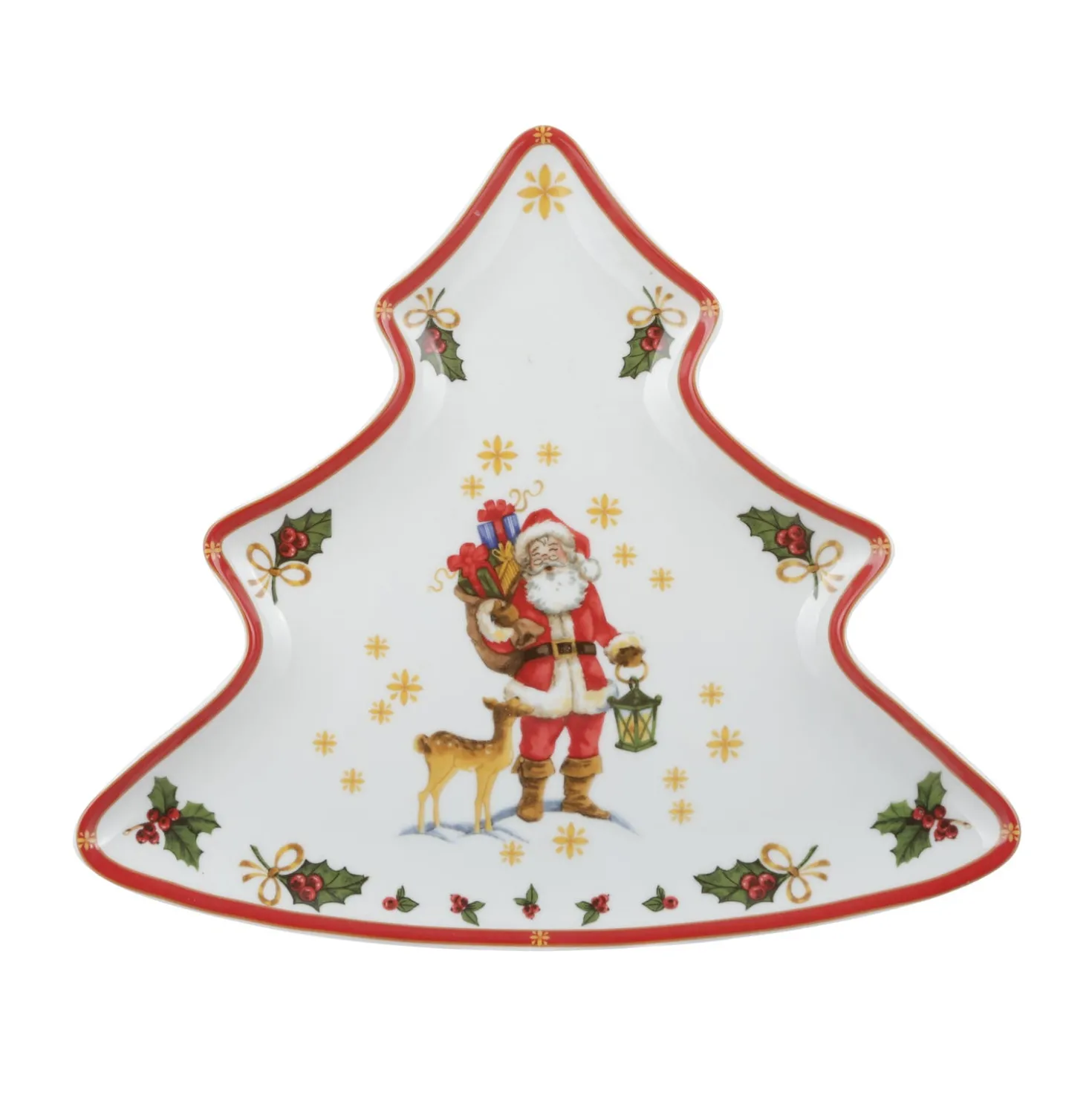 Ciotola antipastiera Albero di Natale 28x31cm porcellana