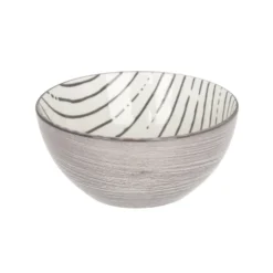 Ciotola bianco righe grigio porcellana Mix e Match