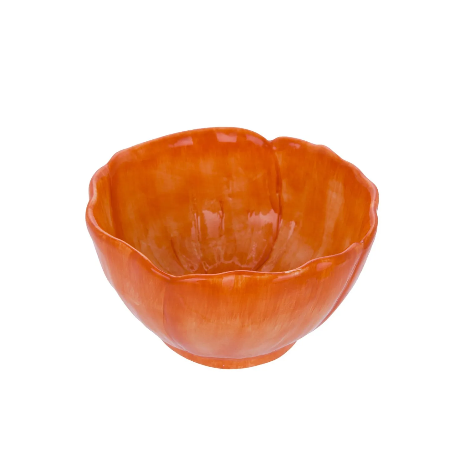 Ciotola fiore arancione 13 cm terracotta Florafruit