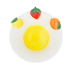 Ciotola frutta 13 cm righe arancioni Florafruit ceramica