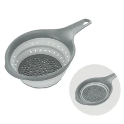 Colino salvaspazio pieghevole grigio con manico