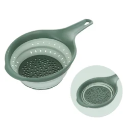 Colino salvaspazio pieghevole verde con manico