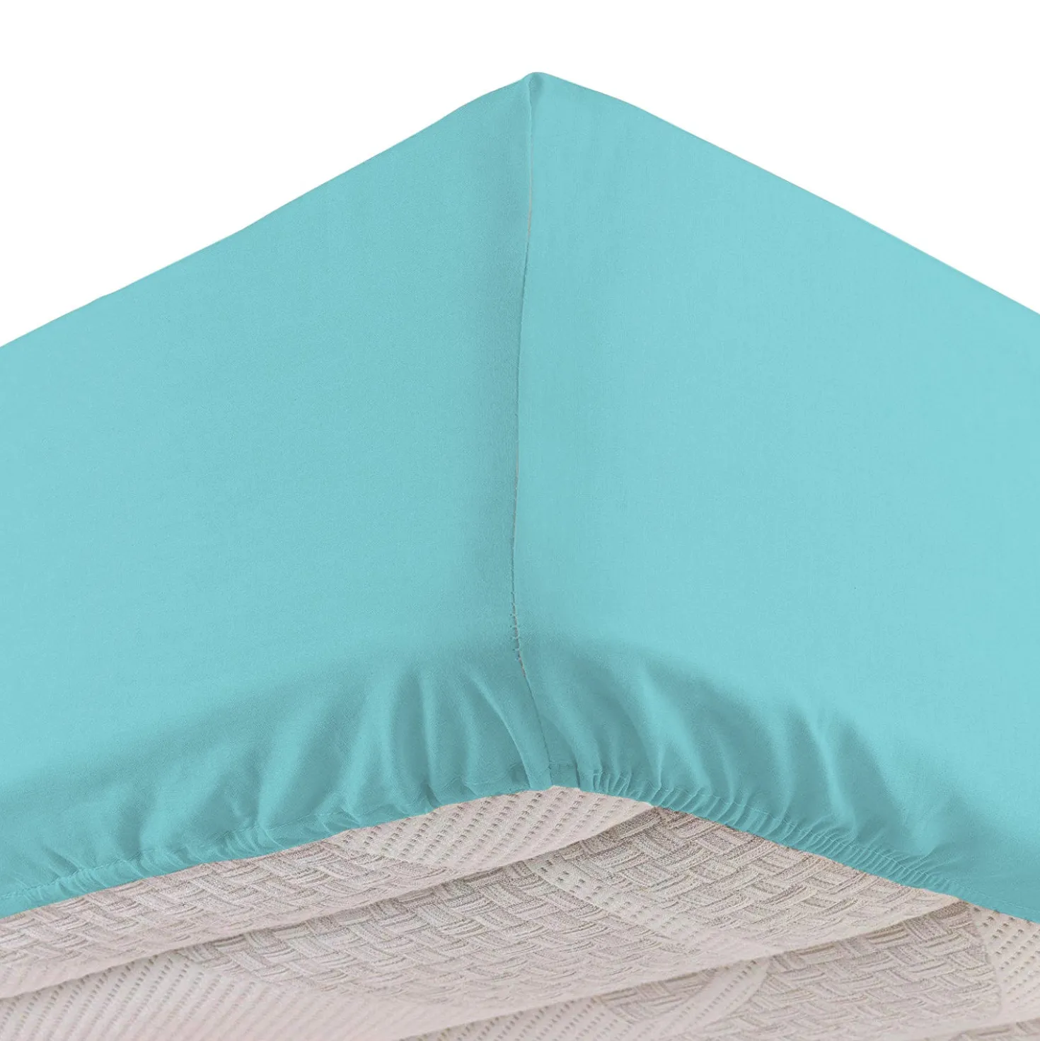 Completo letto matrimoniale cotone azzurro Nicoletta