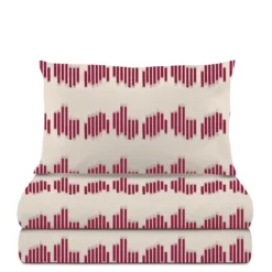 Completo letto 1 piazza e mezza cotone geometrie blordeaux