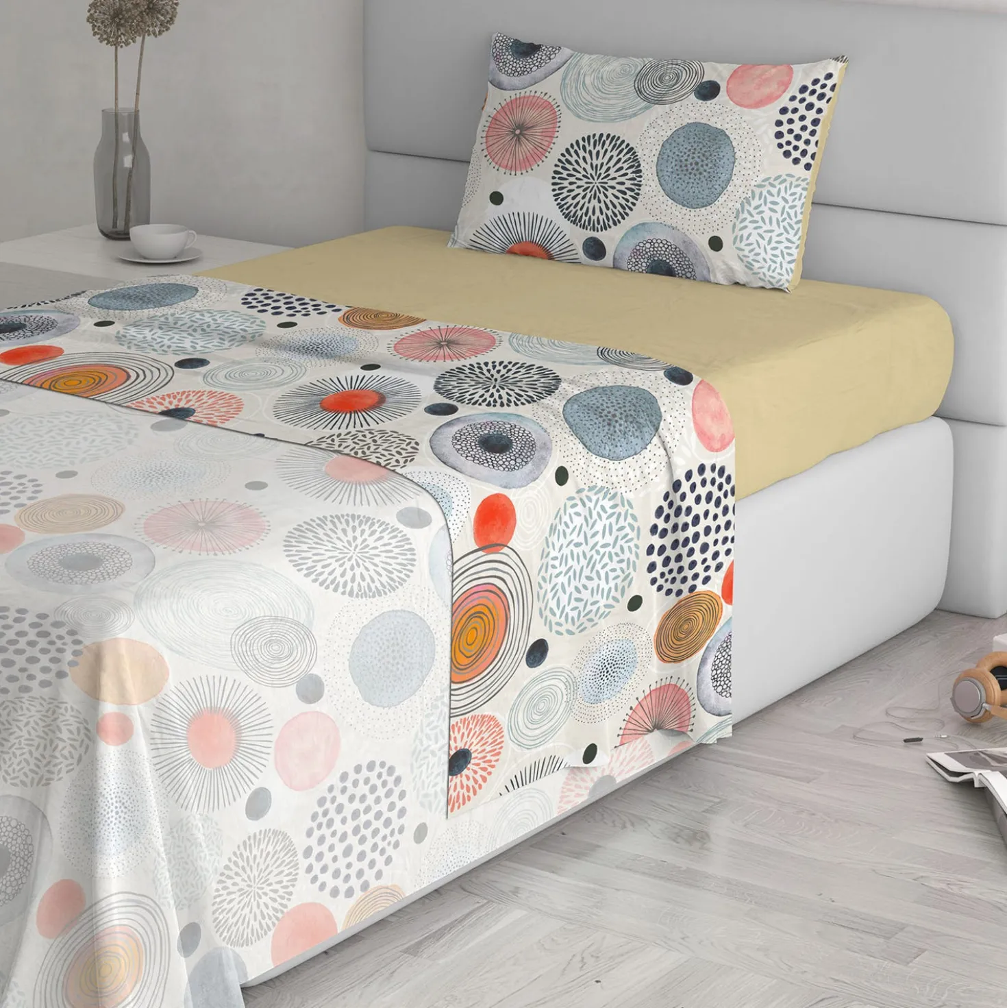 Completo letto singolo Acquerello Datex