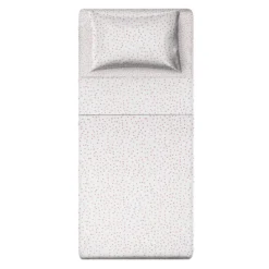 Completo letto singolo cotone Pois rosso