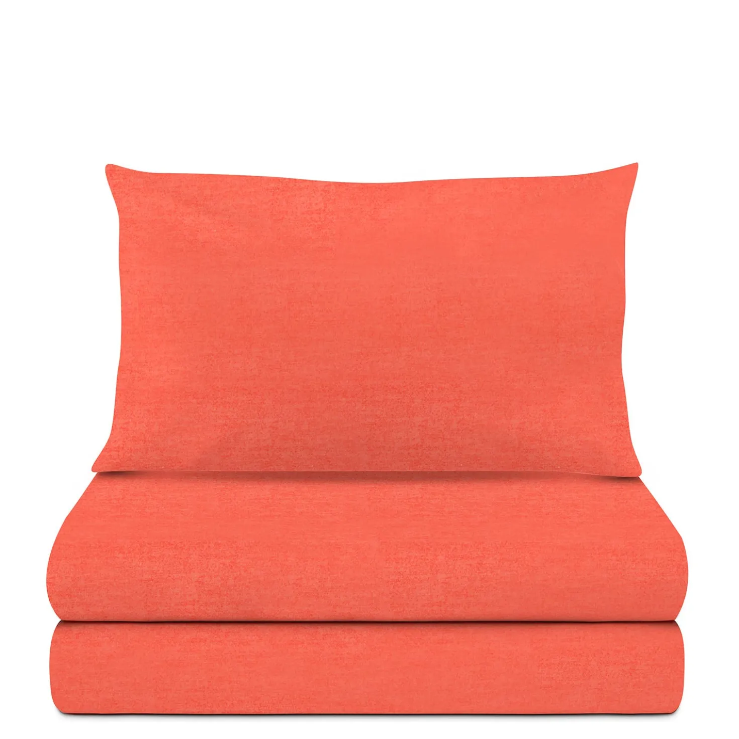 Completo letto singolo melange corallo