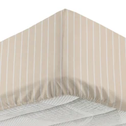 Completo letto singolo policotone righe sabbia