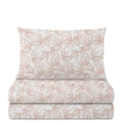 Completo letto singolo policotone foglie sabbia