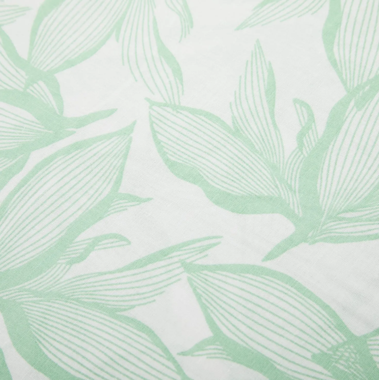 Completo letto singolo policotone foglie verde