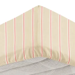 Completo letto singolo righe beige