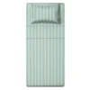 Completo letto singolo righe verde