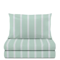Completo letto singolo righe verde