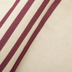 Completo letto singolo righe bordeaux cotone