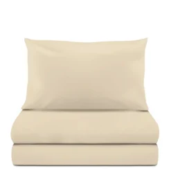 Completo letto singolo tinta unita beige