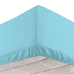 Completo letto singolo tinta unita azzurro