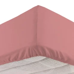 Completo letto singolo tinta unita corallo