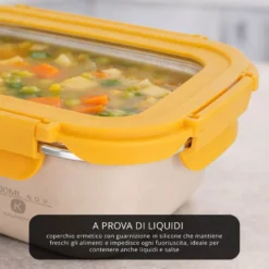 Contenitore alimentare 1,7 L acciaio inox giallo