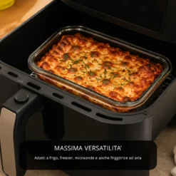 Contenitore alimentare 370 ml vetro verde