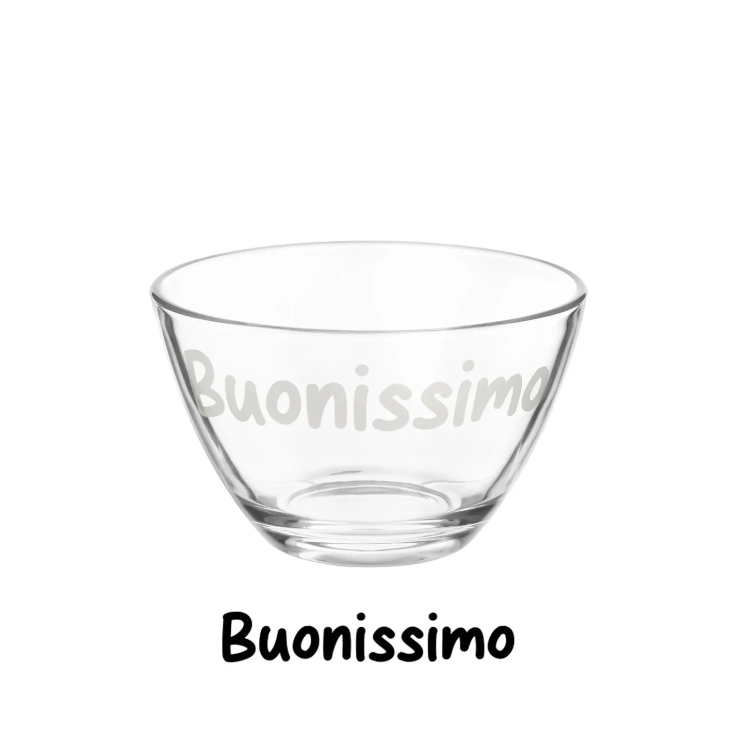 Coppetta vetro scritta Buonissimo 680 ml