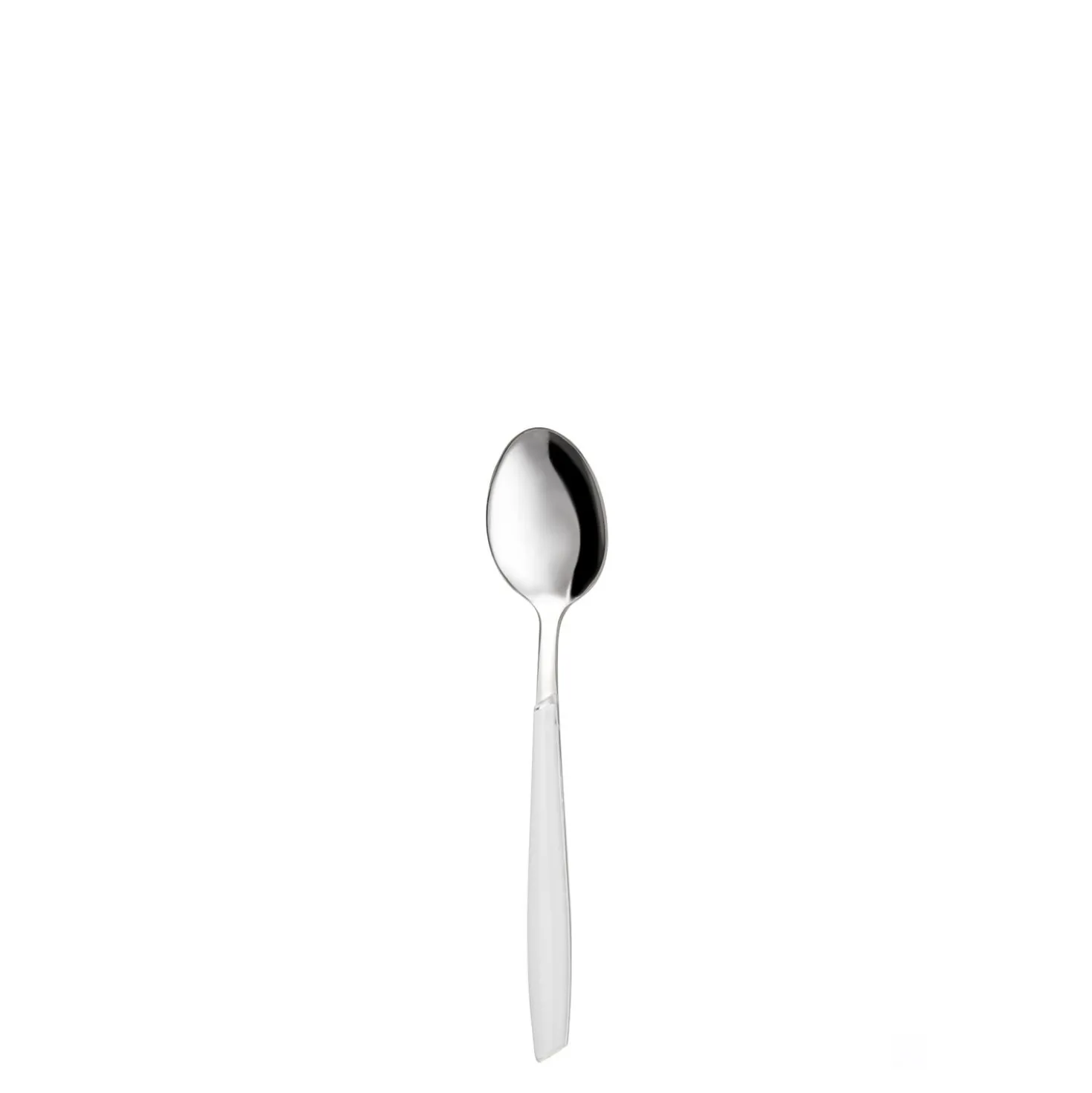 Cucchiaino caffè sfuso bianco in acciaio inox Silhouette