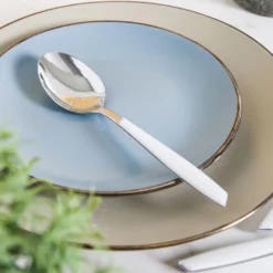 Cucchiaio tavola sfuso bianco in acciaio inox Silhouette
