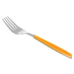 Forchetta tavola sfusa arancione in acciaio inox Silhouette