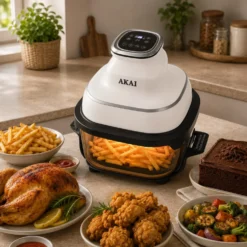 Friggitrice ad aria digitale 4,2 L 1500 W bianca Akai