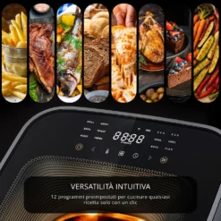 Friggitrice ad aria digitale 6,5 L doppia finestra