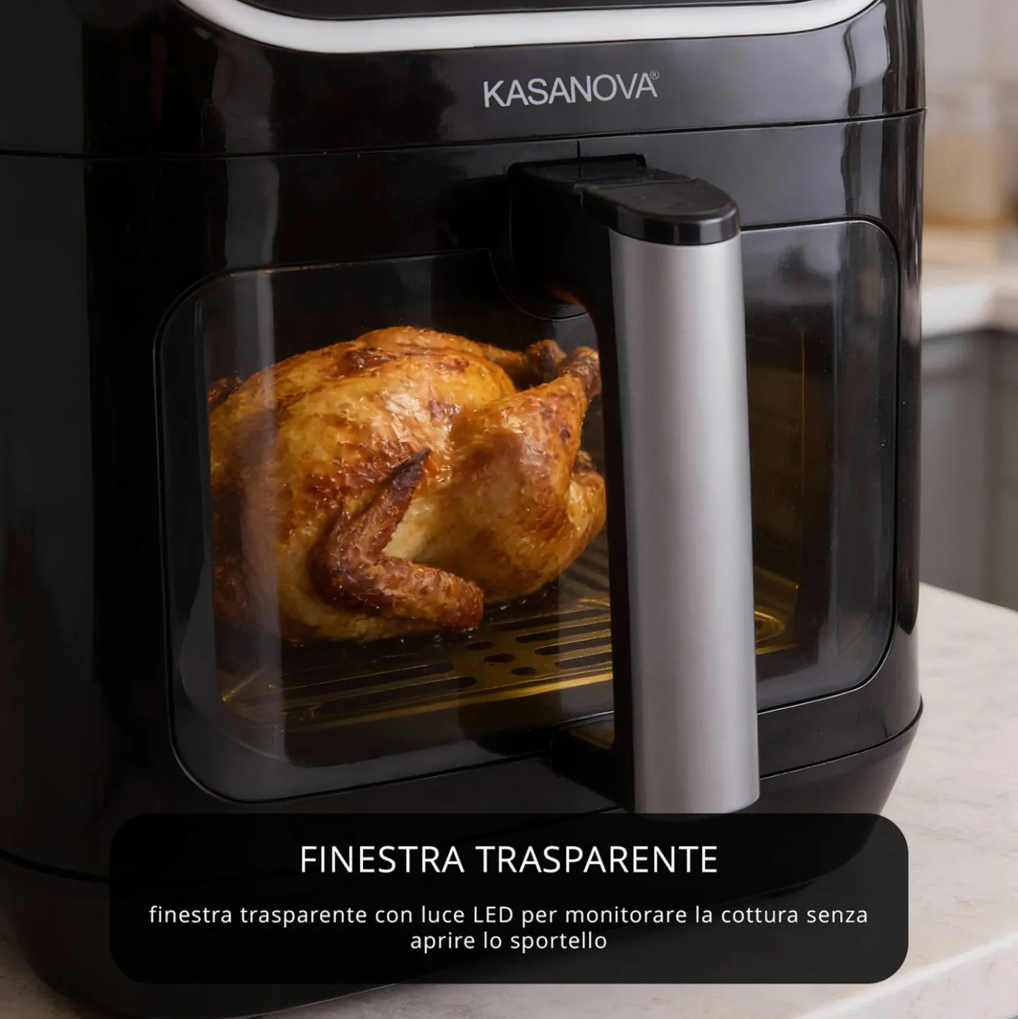 Friggitrice ad aria digitale 7L 1450 W nera