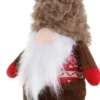 Gnomo Natale gambemolli 55 cm cappello grigio peluche