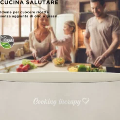 Mini casseruola 12 cm sabbia Cooking Therapy un manico e coperchio
